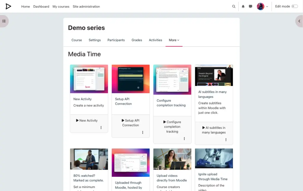 Course media library